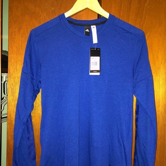 SML adidas women’s lightweight long sleeve blue - Picture 1 of 8